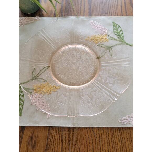 Vintage American Sweetheart Platter Pink Depression Glass, Salver Plate, 11-1/2" - Picture 3 of 5